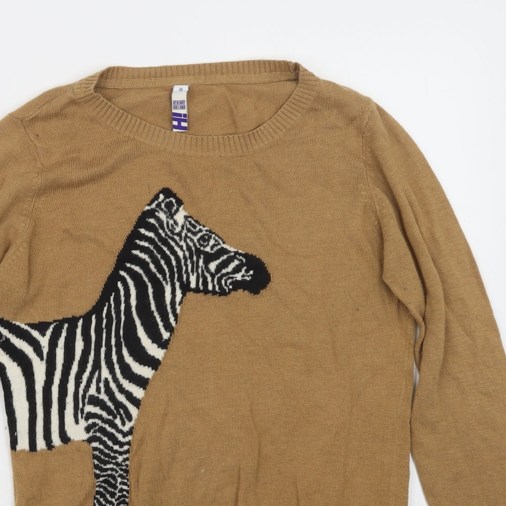 Debenhams Womens Beige  Knit Pullover Jumper Size 10