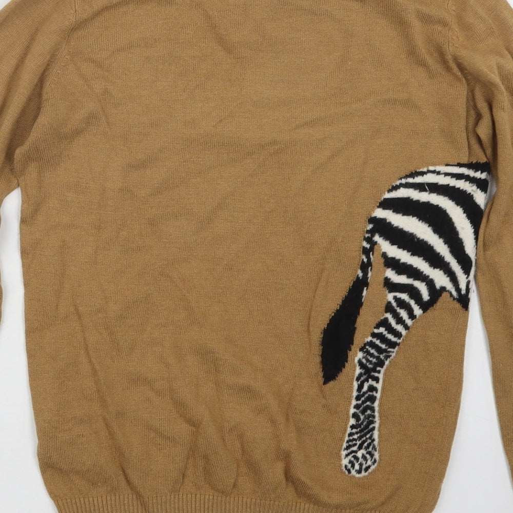 Debenhams Womens Beige  Knit Pullover Jumper Size 10