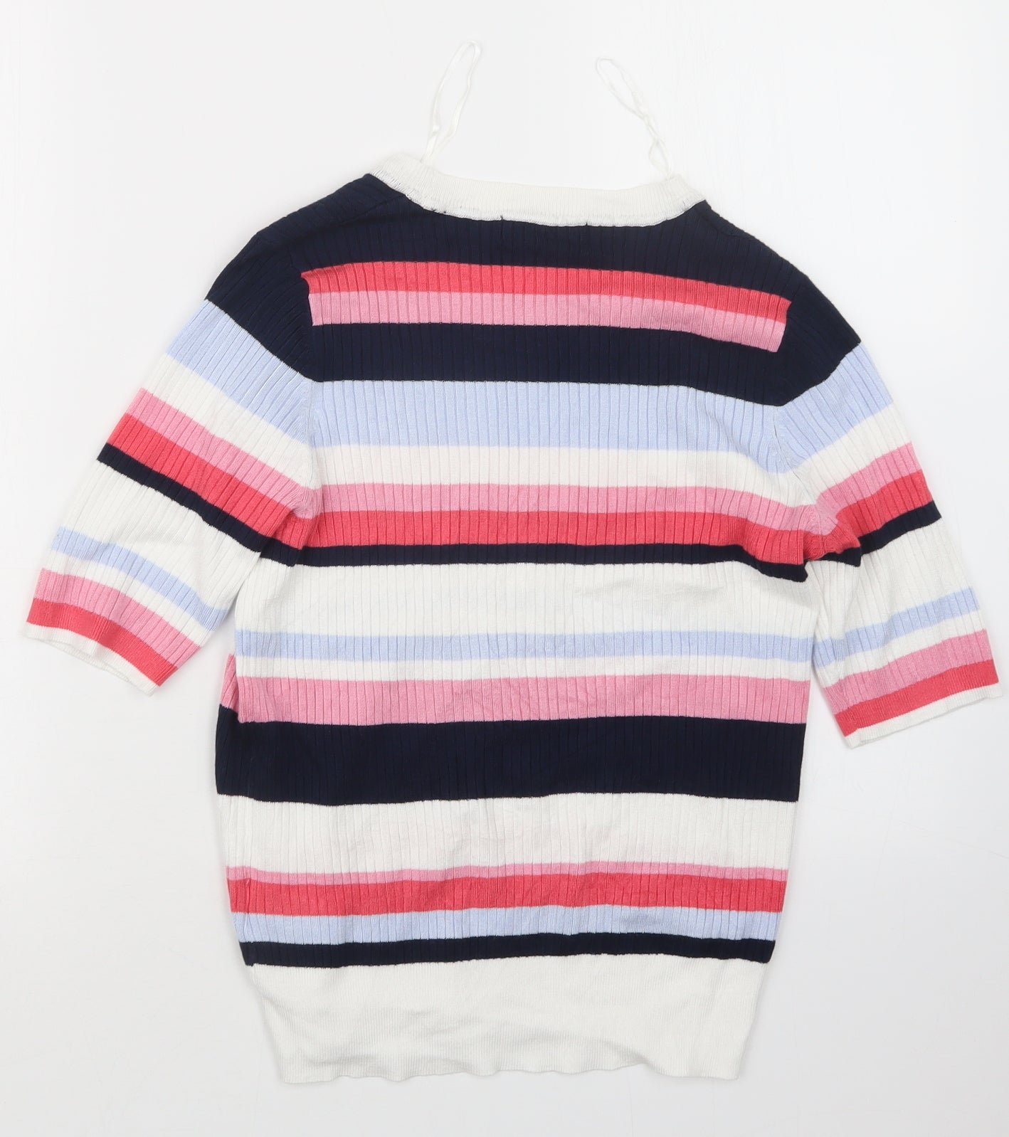 Marks and Spencer Womens Blue Striped  Pullover Jumper Size 16