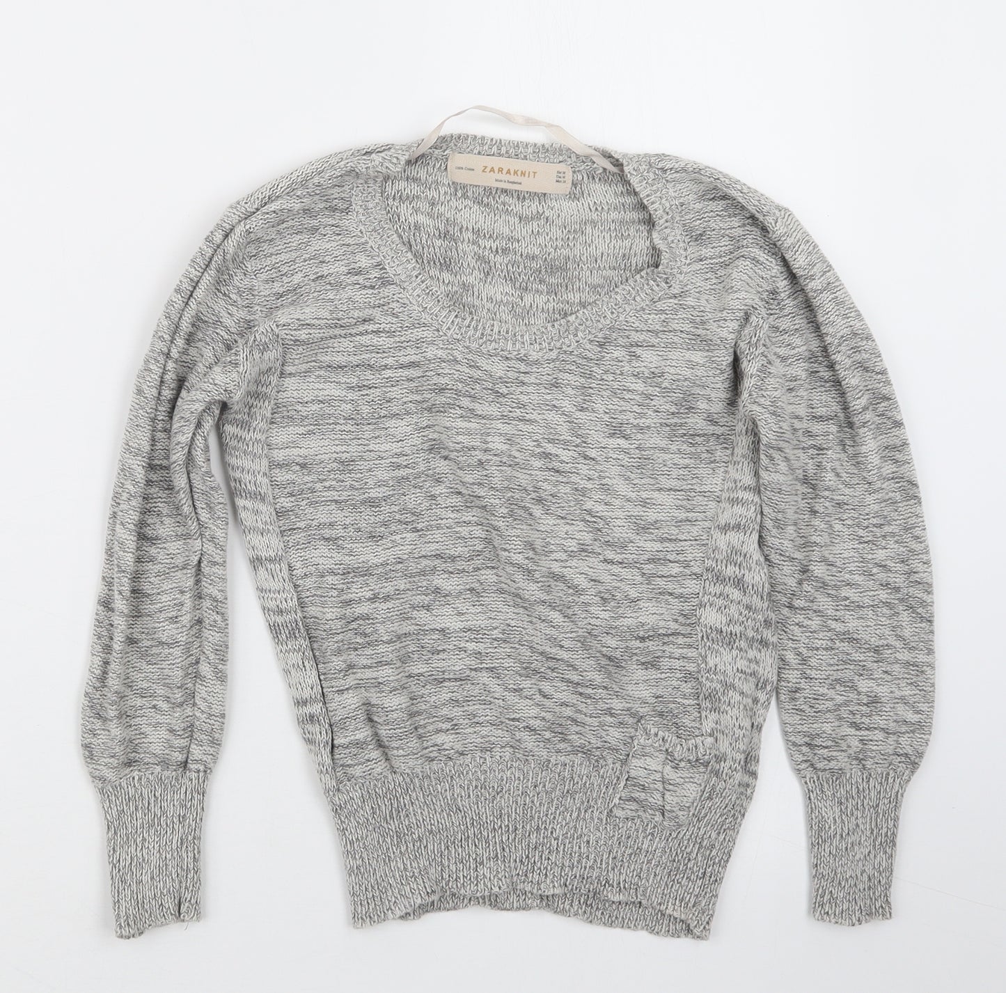 Zara Knit Womens Grey  Knit Pullover Jumper Size M