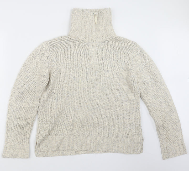 Marks and Spencer Womens White  Knit Pullover Sweatshirt Size 14