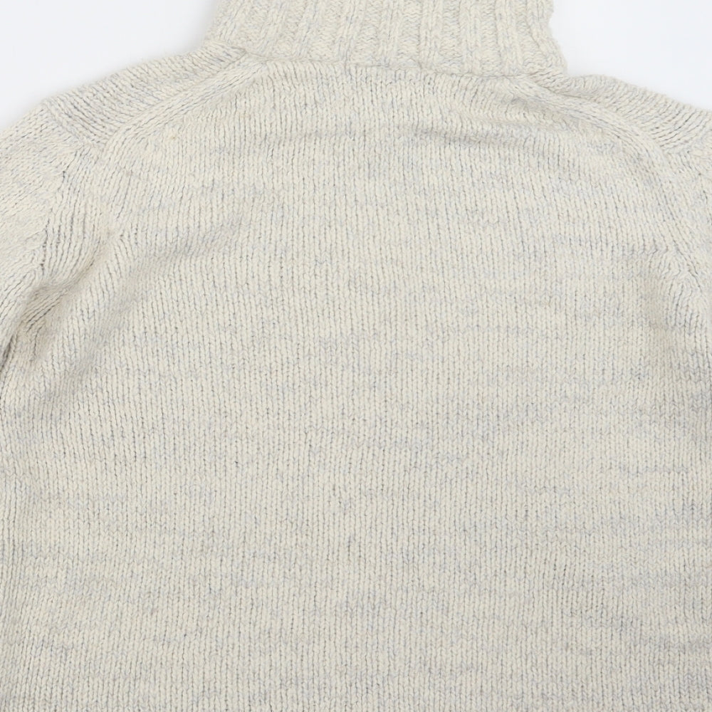 Marks and Spencer Womens White  Knit Pullover Sweatshirt Size 14