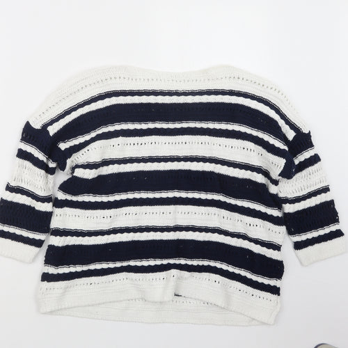 TU Womens Blue  Knit Pullover Jumper Size 14
