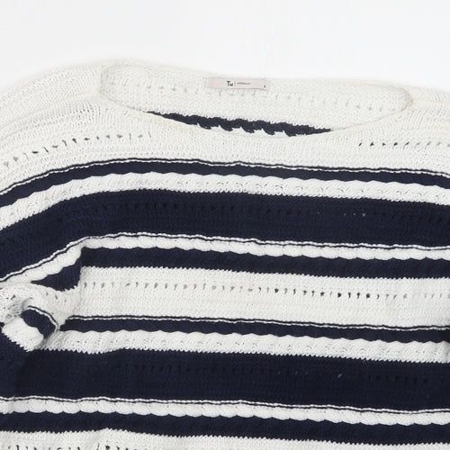 TU Womens Blue  Knit Pullover Jumper Size 14