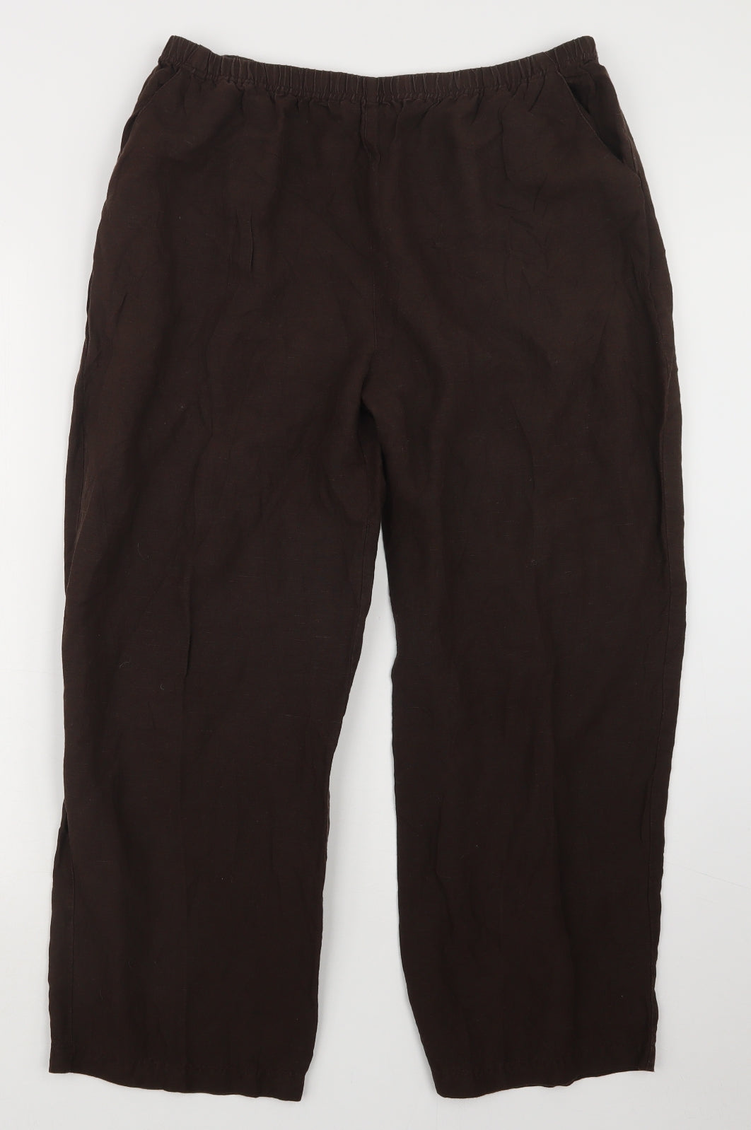 Selective Womens Brown   Trousers  Size 18 L24.5 in