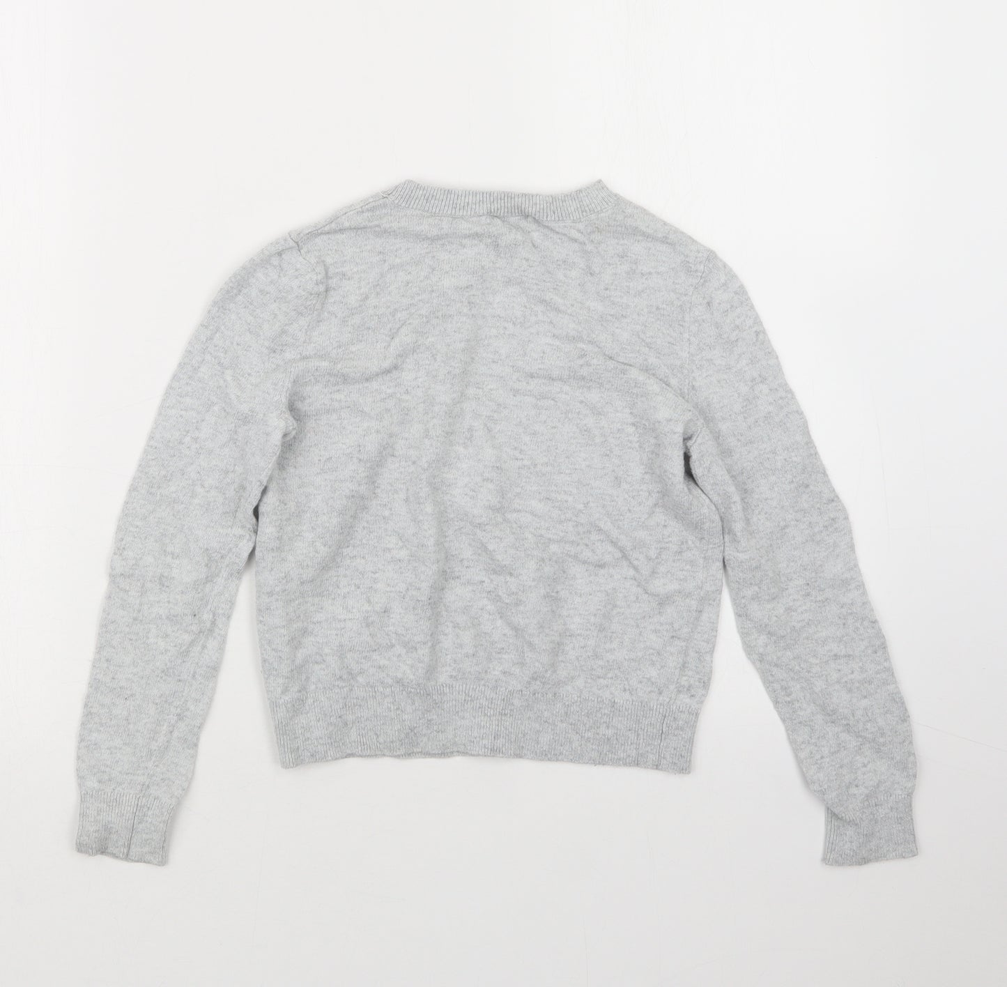 Mint Velvet Girls Grey  Knit Pullover Jumper Size 8 Years