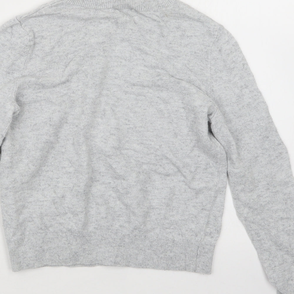 Mint Velvet Girls Grey  Knit Pullover Jumper Size 8 Years