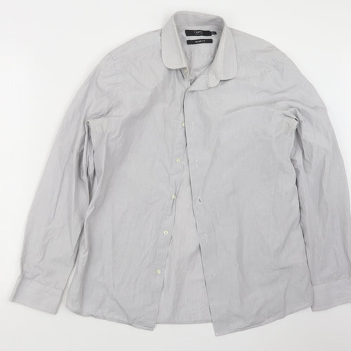 NEXT Mens Grey    Button-Up Size 16