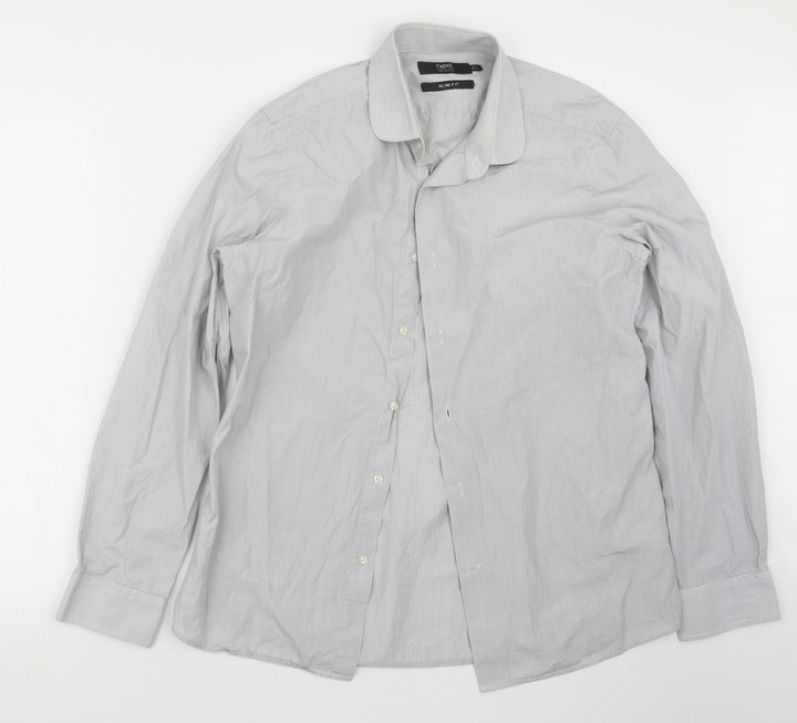 NEXT Mens Grey    Button-Up Size 16