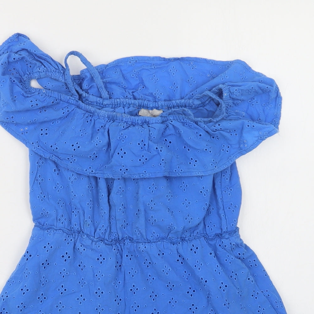 Matalan Girls Blue   T-Shirt Dress  Size 8 Years