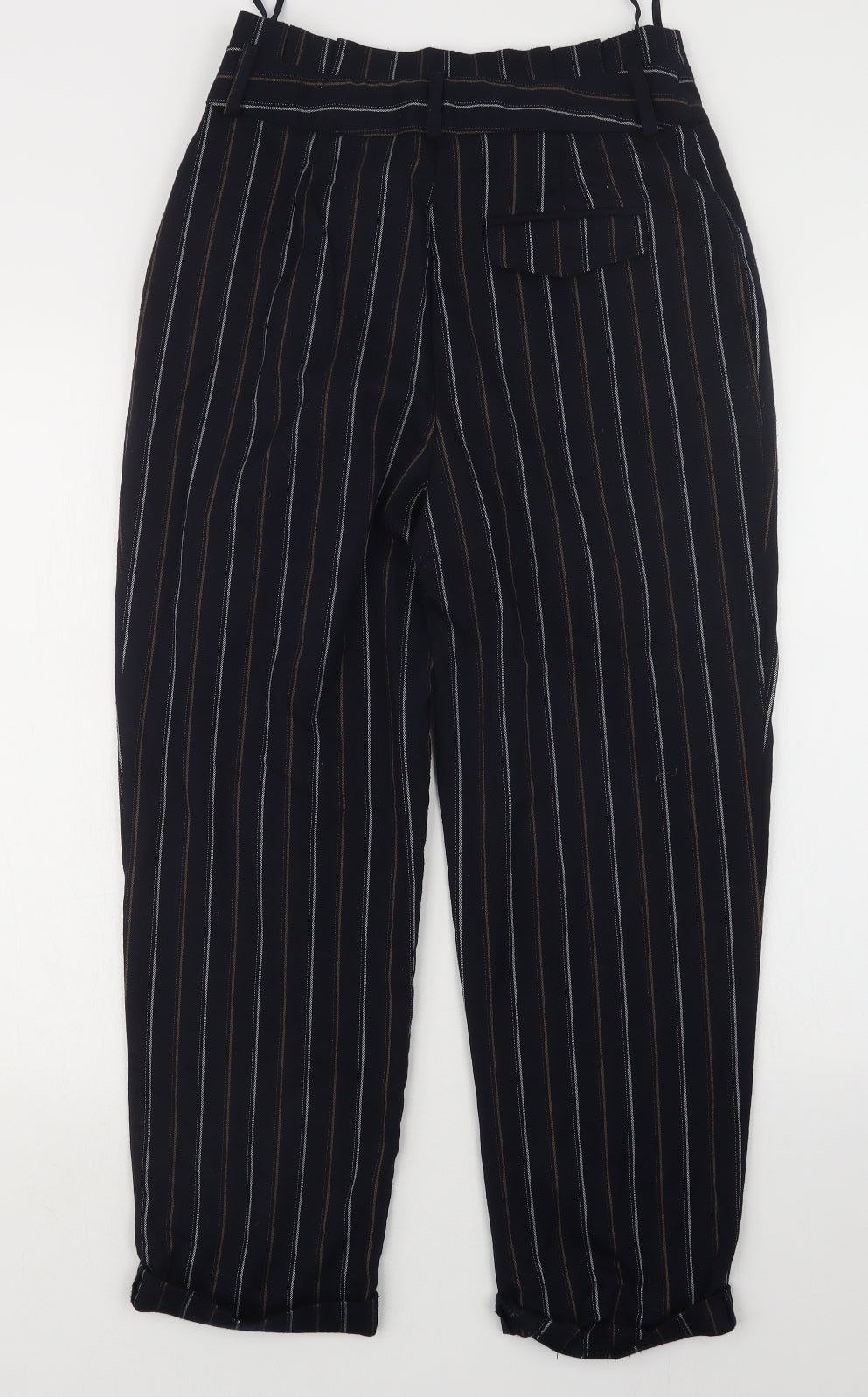 Topshop Womens Blue Striped  Trousers  Size 12 L24 in