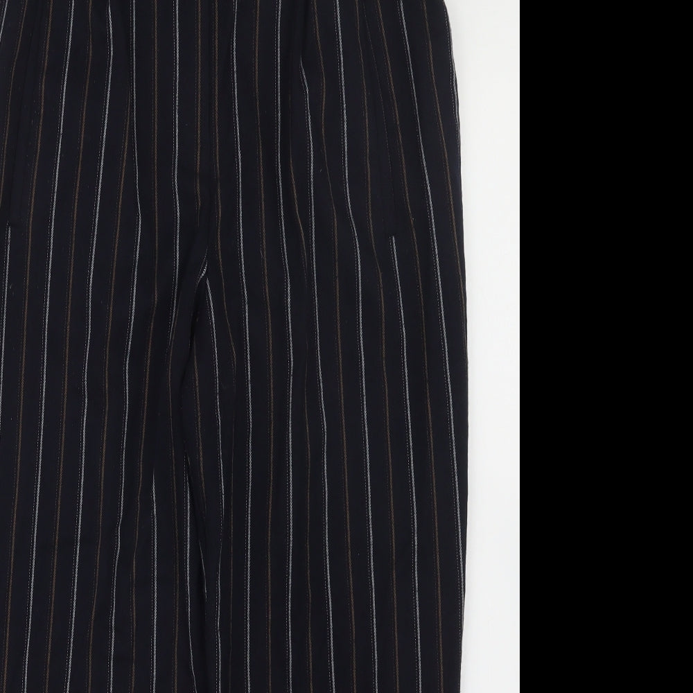 Topshop Womens Blue Striped  Trousers  Size 12 L24 in