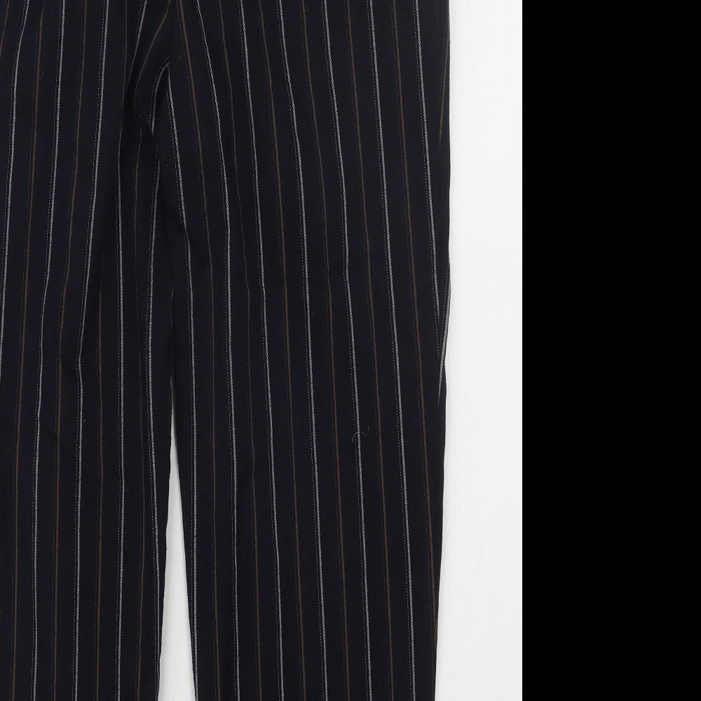 Topshop Womens Blue Striped  Trousers  Size 12 L24 in
