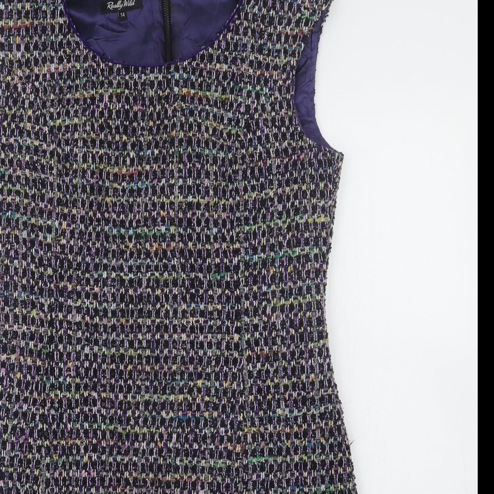 Really Wild Womens Purple   Jumper Dress  Size 14