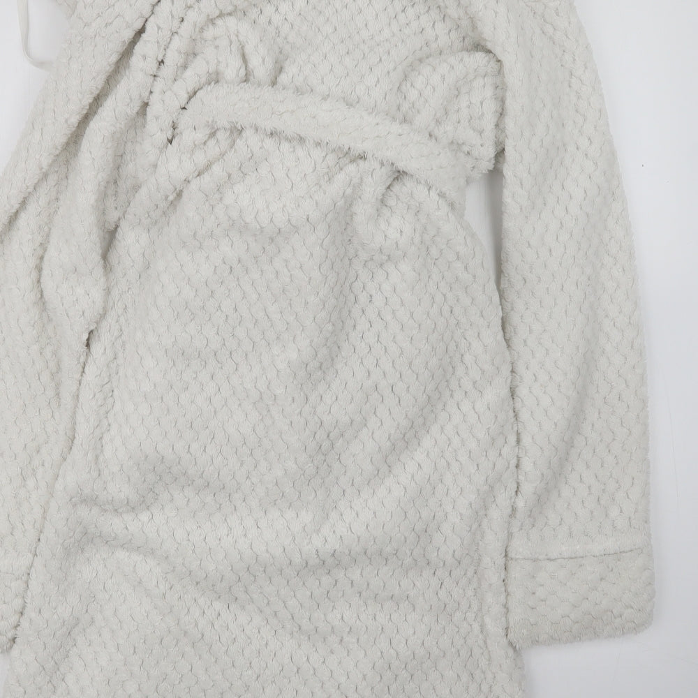 Love to Lounge Womens White Geometric  Top Robe Size 10