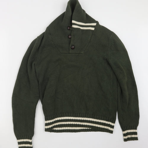 H&M Mens Green  Knit Pullover Sweatshirt Size M