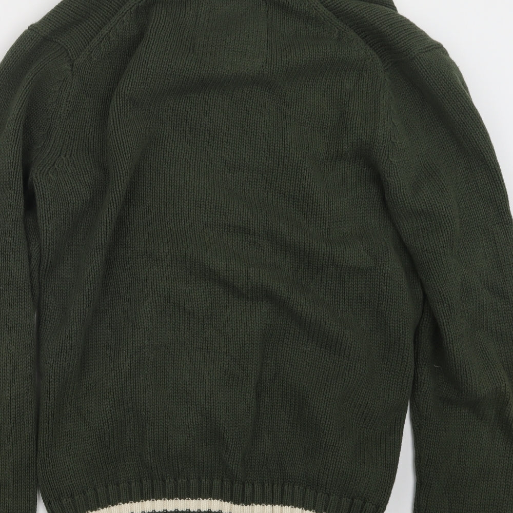 H&M Mens Green  Knit Pullover Sweatshirt Size M
