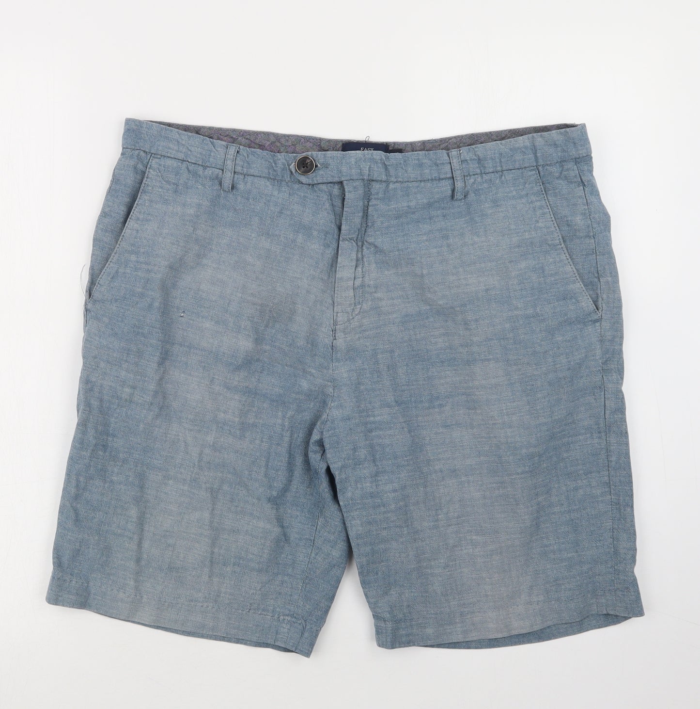 Easy Mens Blue   Cargo Shorts Size 35 in