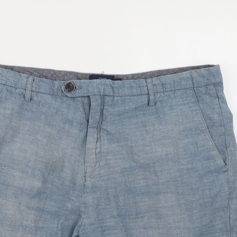 Easy Mens Blue   Cargo Shorts Size 35 in