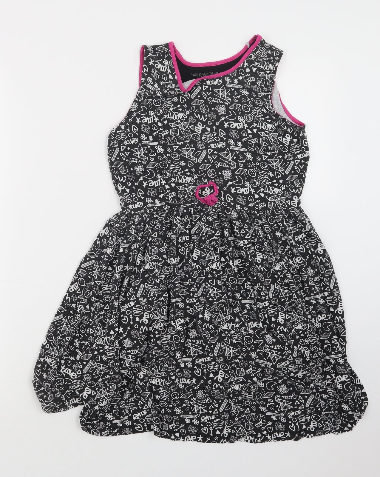 Free Spirit Girls Grey   T-Shirt Dress  Size 11-12 Years