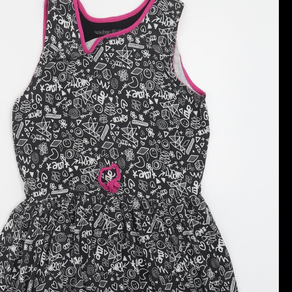 Free Spirit Girls Grey   T-Shirt Dress  Size 11-12 Years