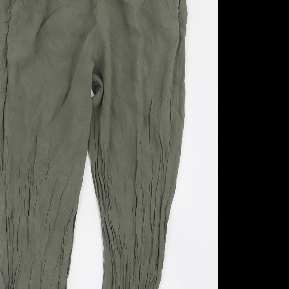 Divided by H&M Womens Green   Trousers  Size 10 L26 in