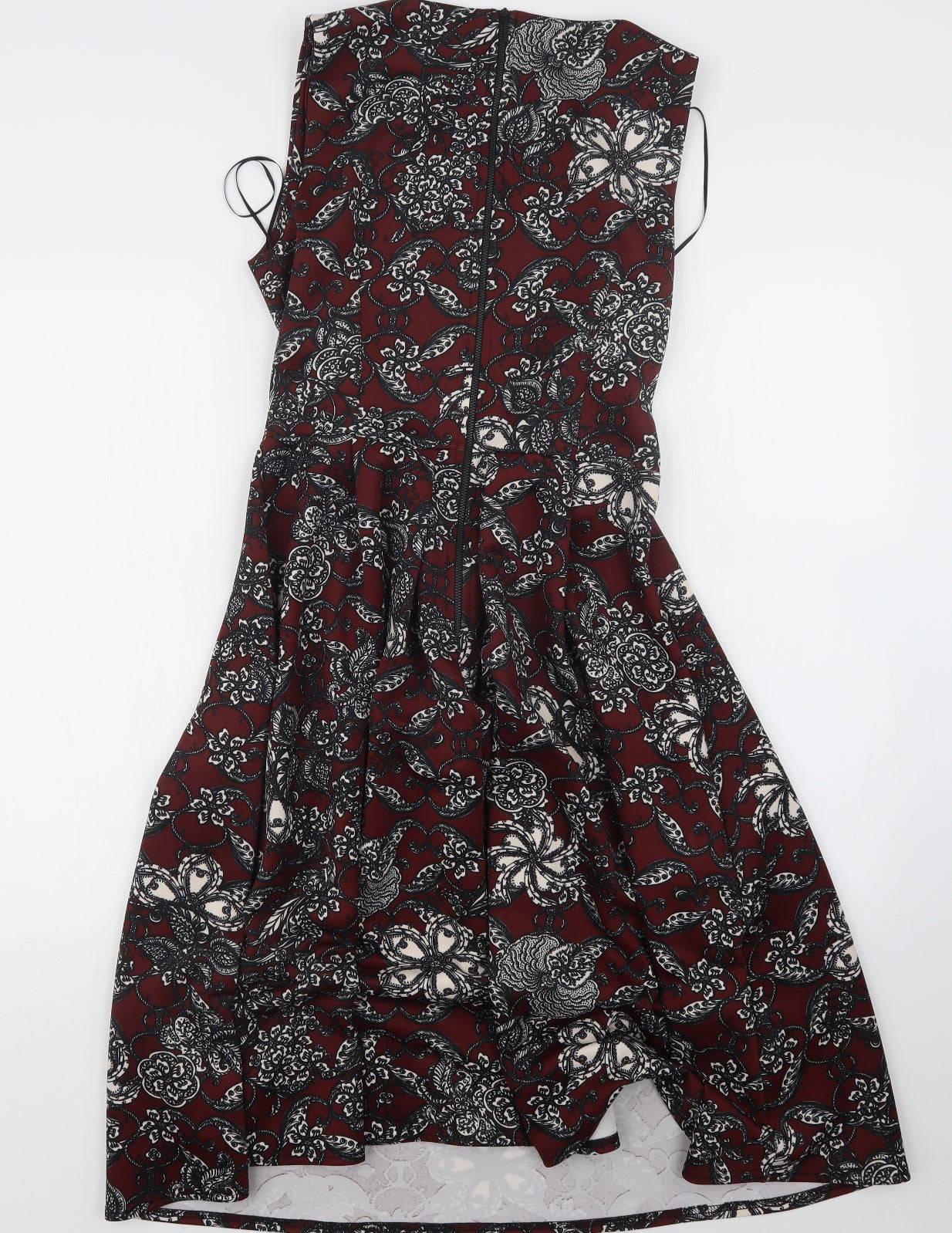 Closet Womens Red Geometric  A-Line  Size 14