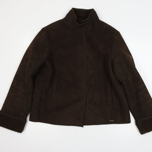 NEXT Womens Brown  Velour Jacket  Size 16