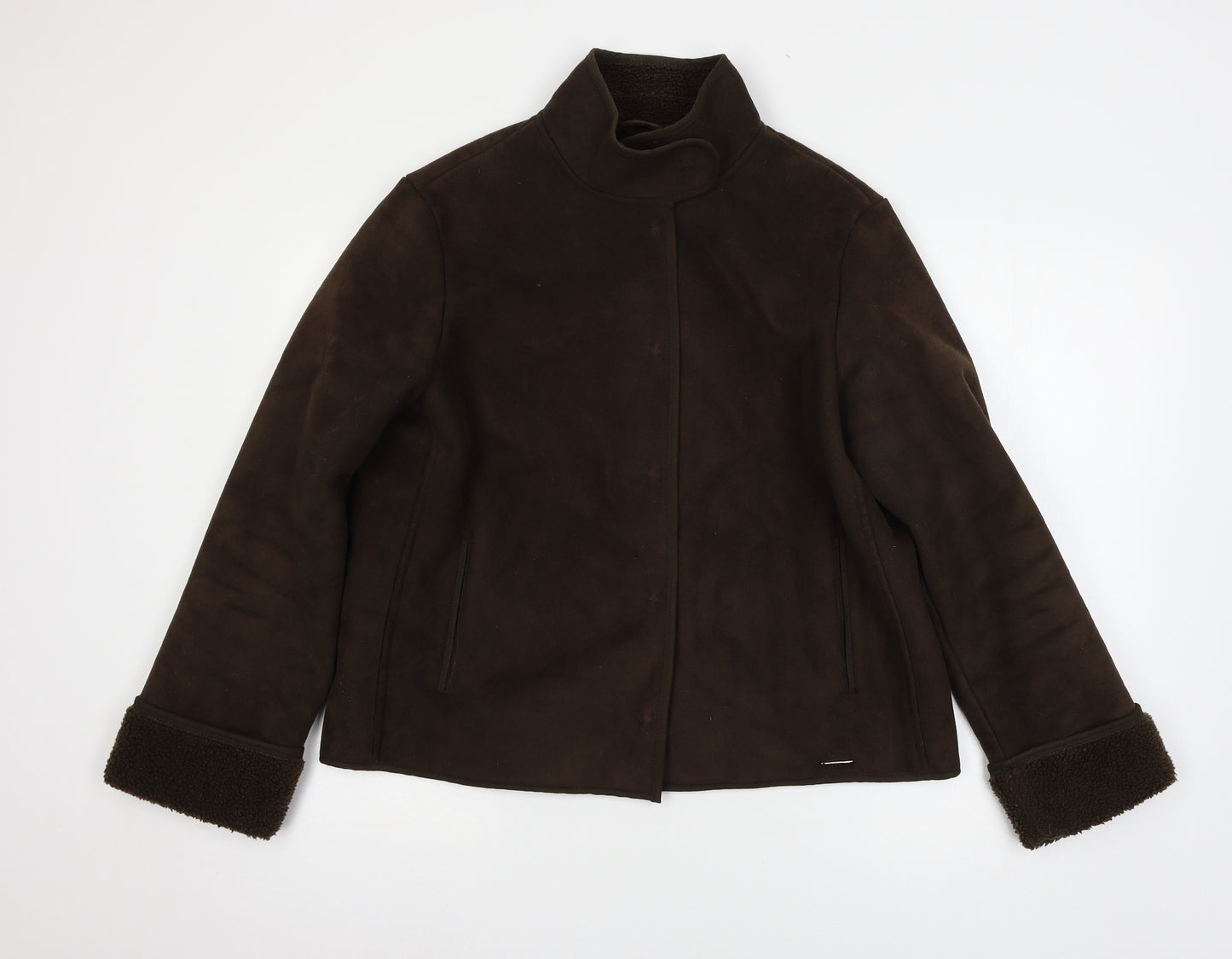 NEXT Womens Brown  Velour Jacket  Size 16