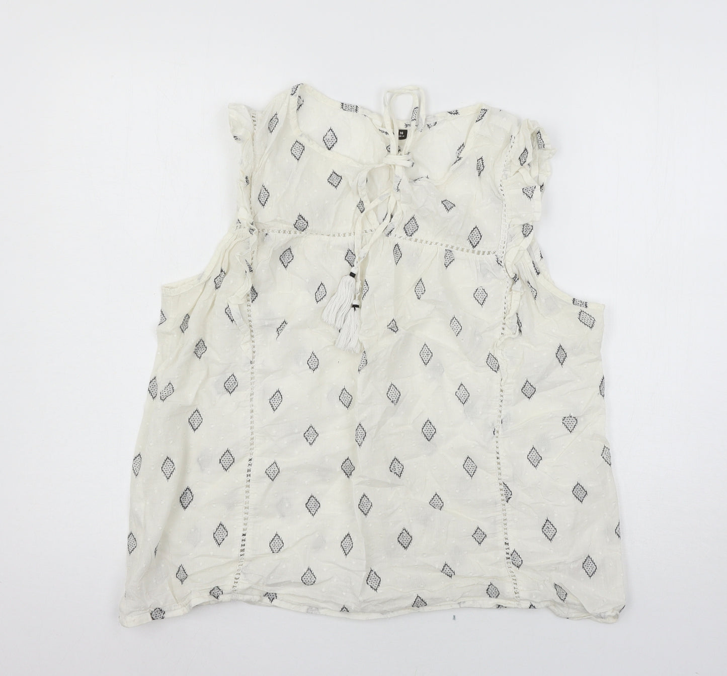 Pep & Co Womens White   Basic Blouse Size 16