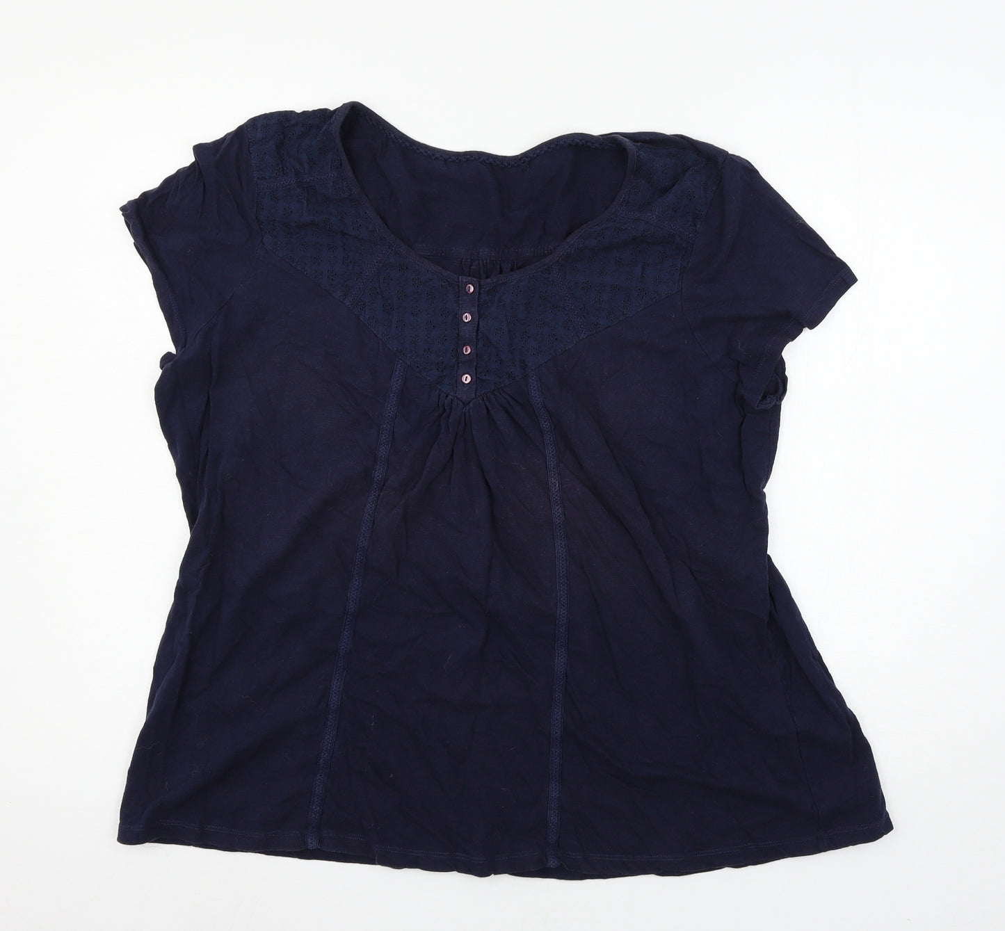 TU Womens Blue  Jersey Basic T-Shirt Size 22