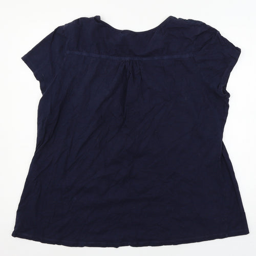 TU Womens Blue  Jersey Basic T-Shirt Size 22