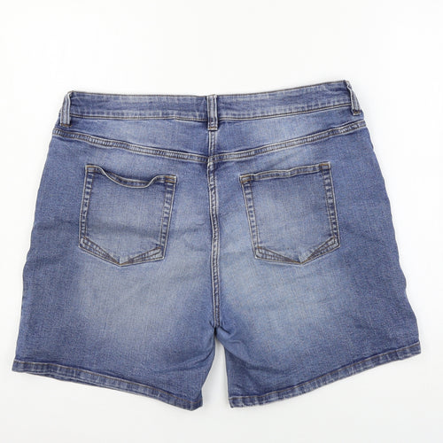 NEXT Womens Blue  Denim Cut-Off Shorts Size 16