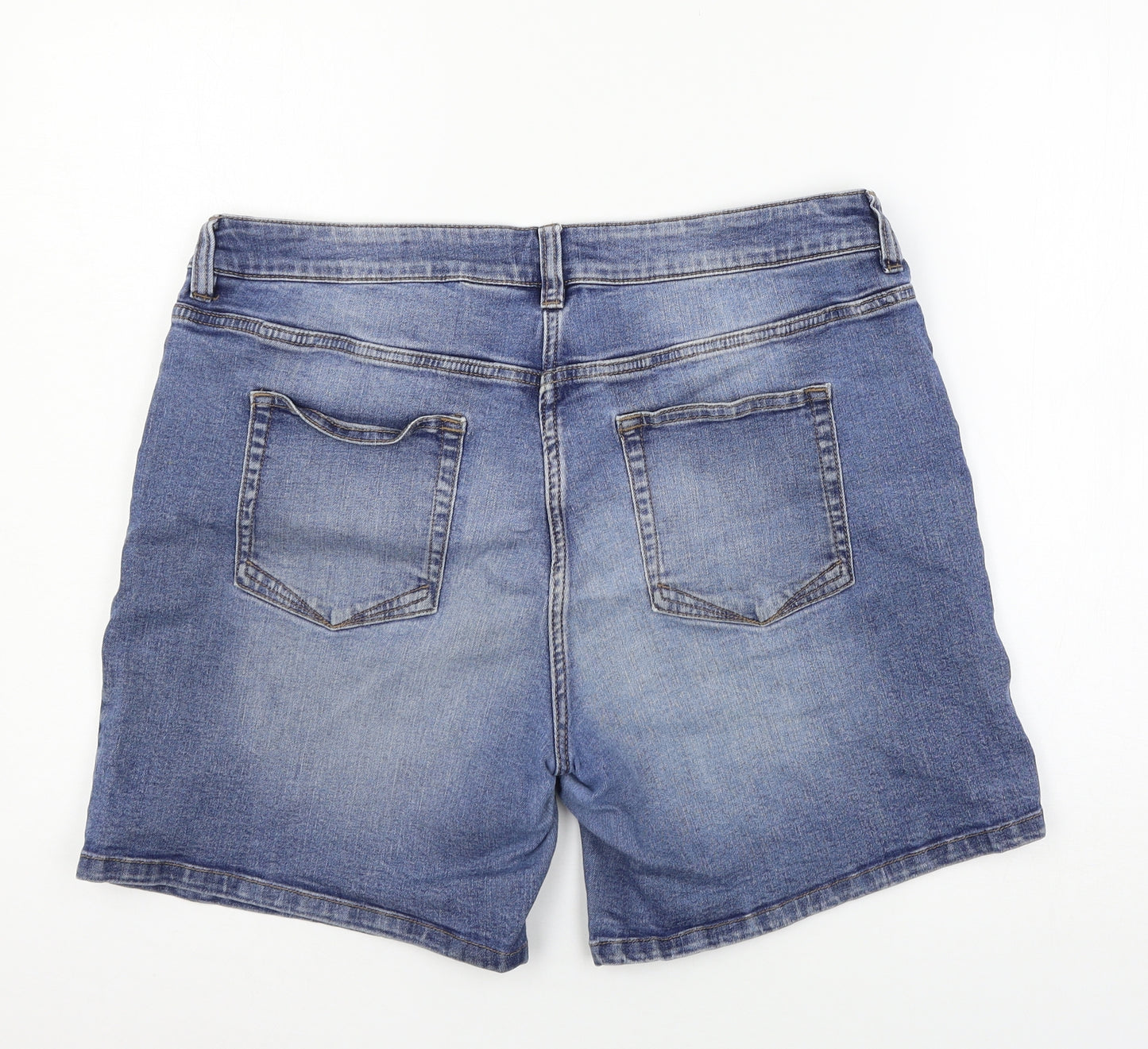 NEXT Womens Blue  Denim Cut-Off Shorts Size 16