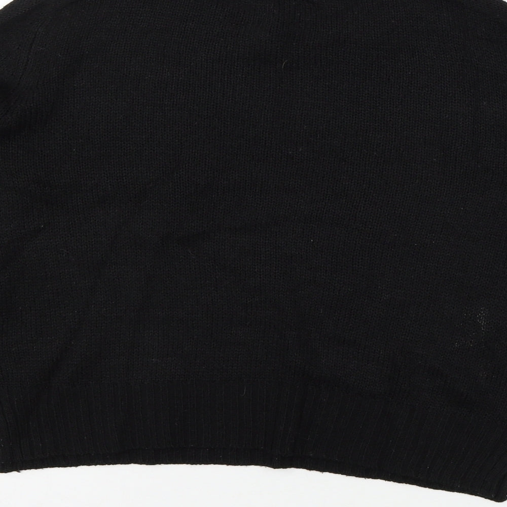 Divided Womens Black  Knit Pullover Jumper Size XS