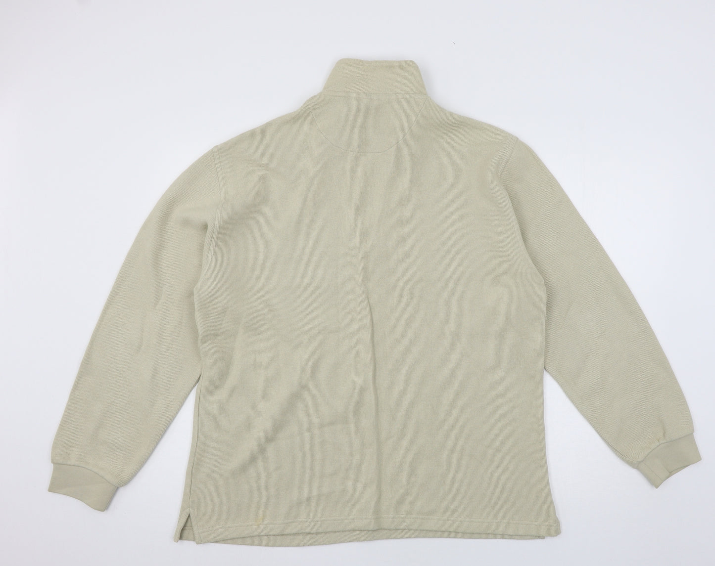 Simon Taylor Womens Beige Striped Jersey Pullover Sweatshirt Size XL