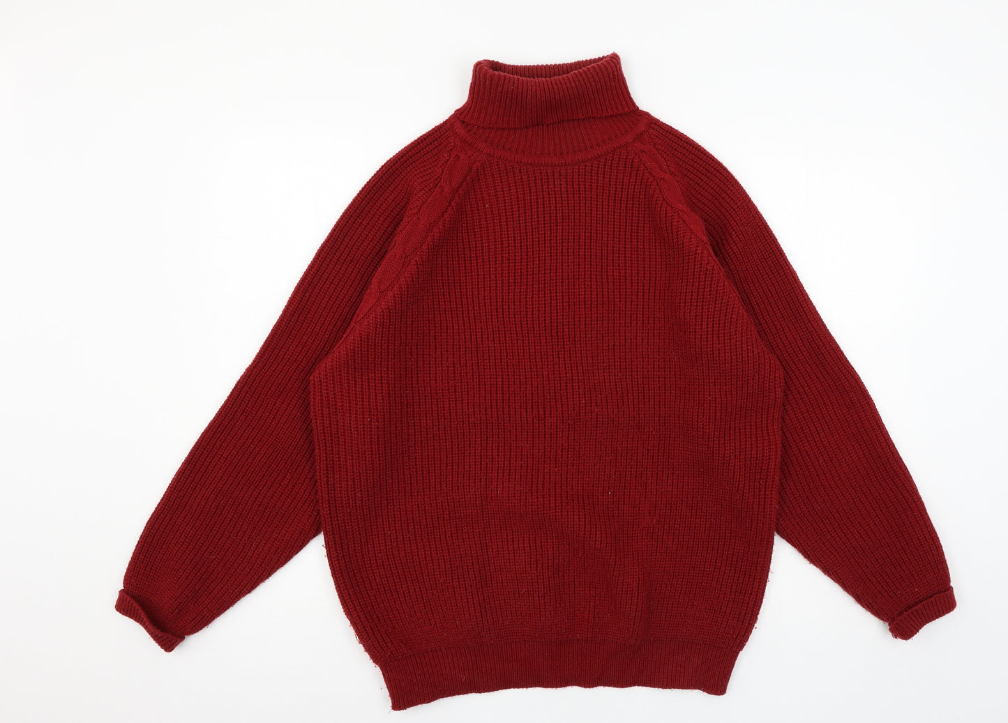 Casual Club Womens Red  Knit Pullover Jumper Size M