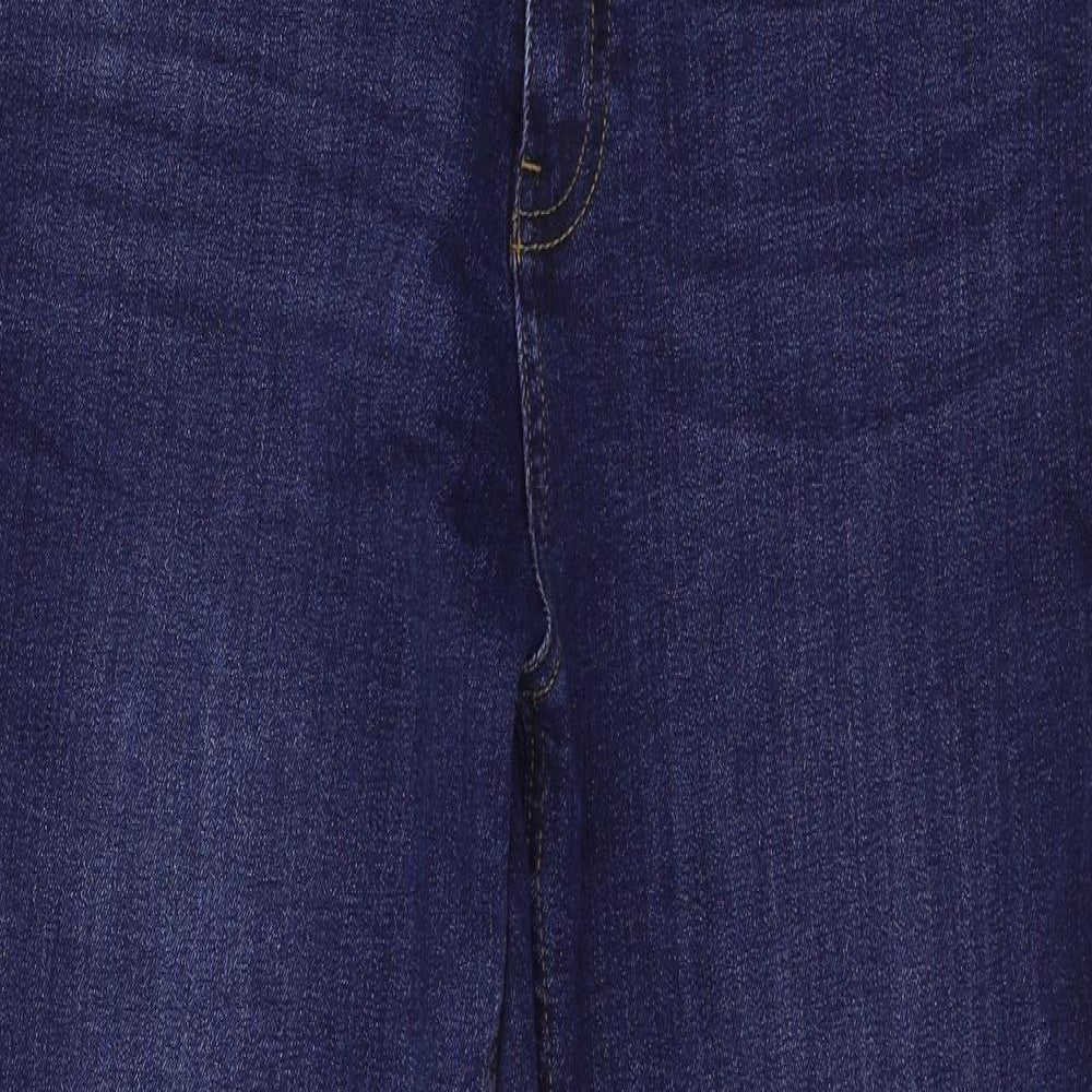 F&F Womens Blue  Denim Straight Jeans Size 16 L27 in