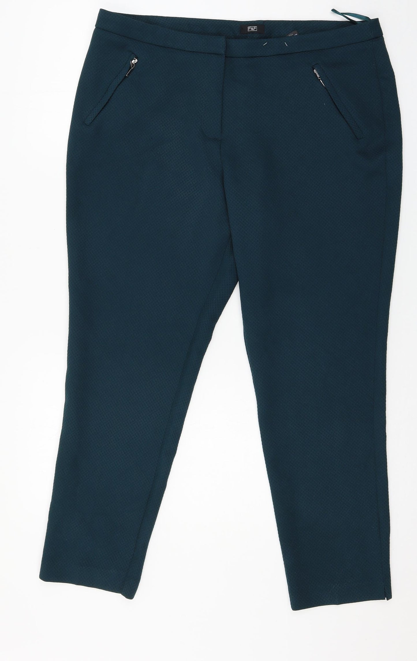 F&F Womens Blue   Trousers  Size 16 L27 in