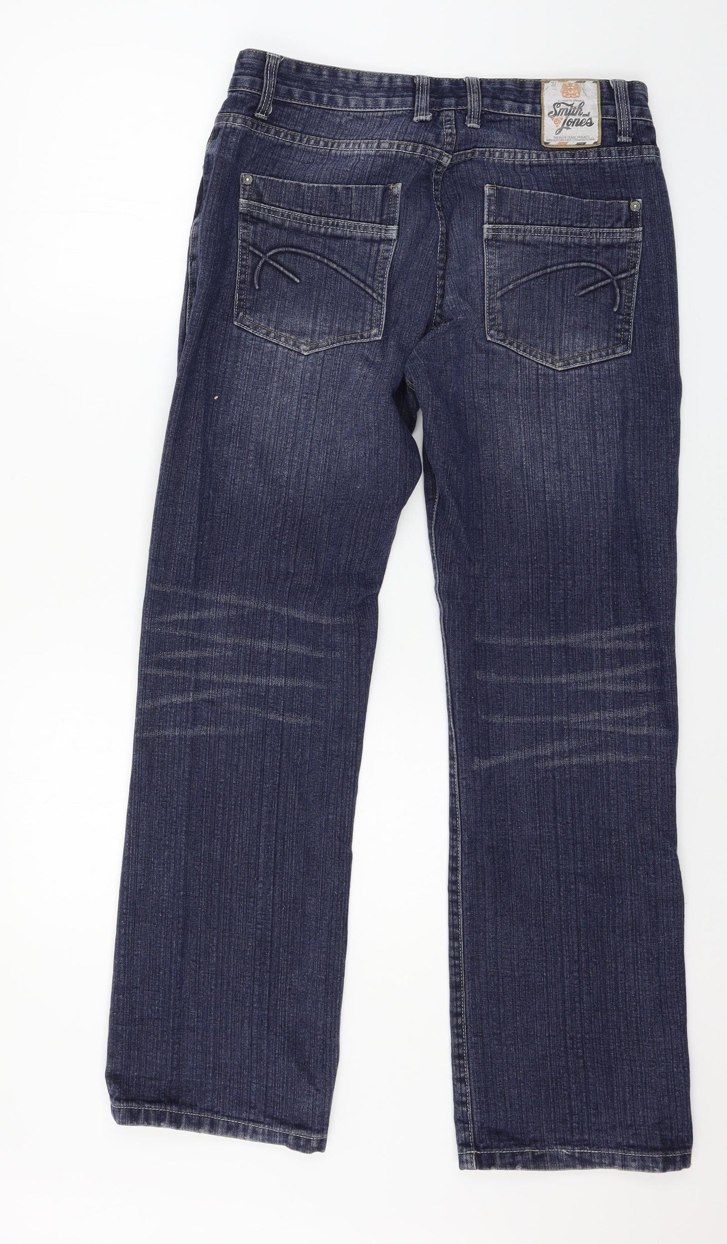 Smith & Jones Mens Blue  Denim Straight Jeans Size 32 in L30 in