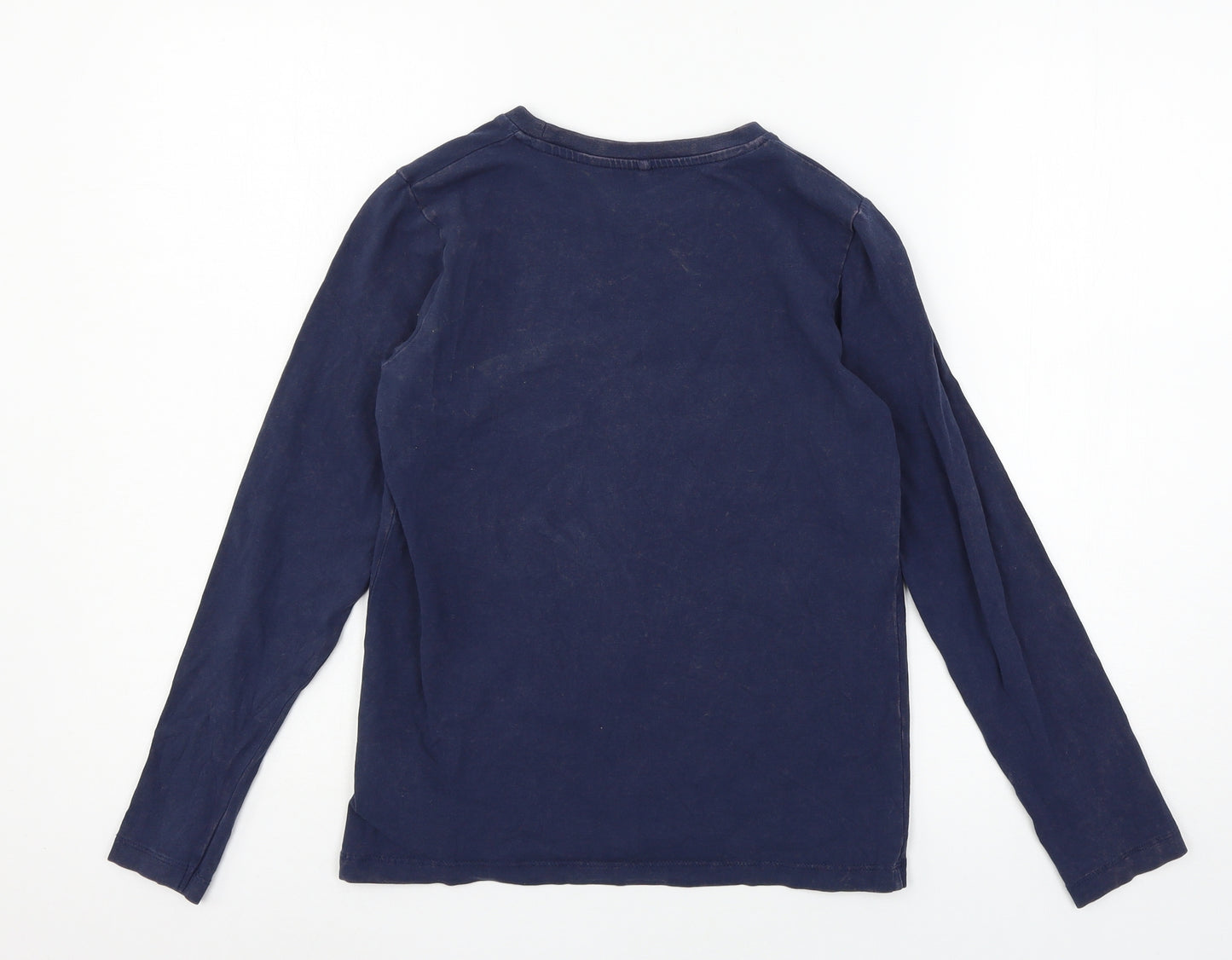 name it Boys Blue  Jersey Basic T-Shirt Size 9-10 Years  - Athletic Team