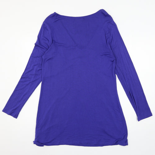 Savoir Womens Blue  Jersey Basic T-Shirt Size 16