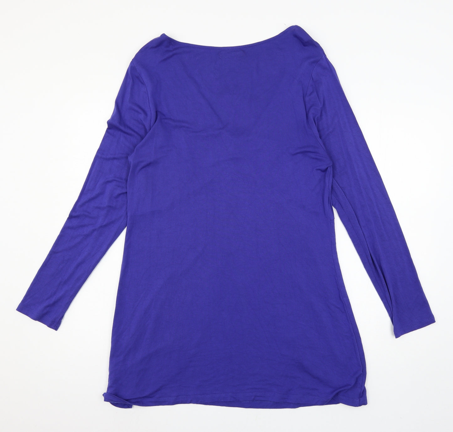 Savoir Womens Blue  Jersey Basic T-Shirt Size 16