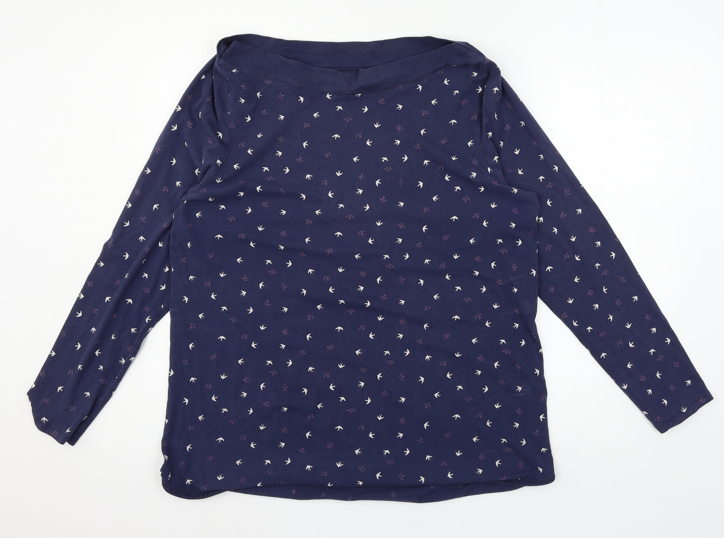 TU Womens Blue  Jersey Basic T-Shirt Size 20  - Bird Print