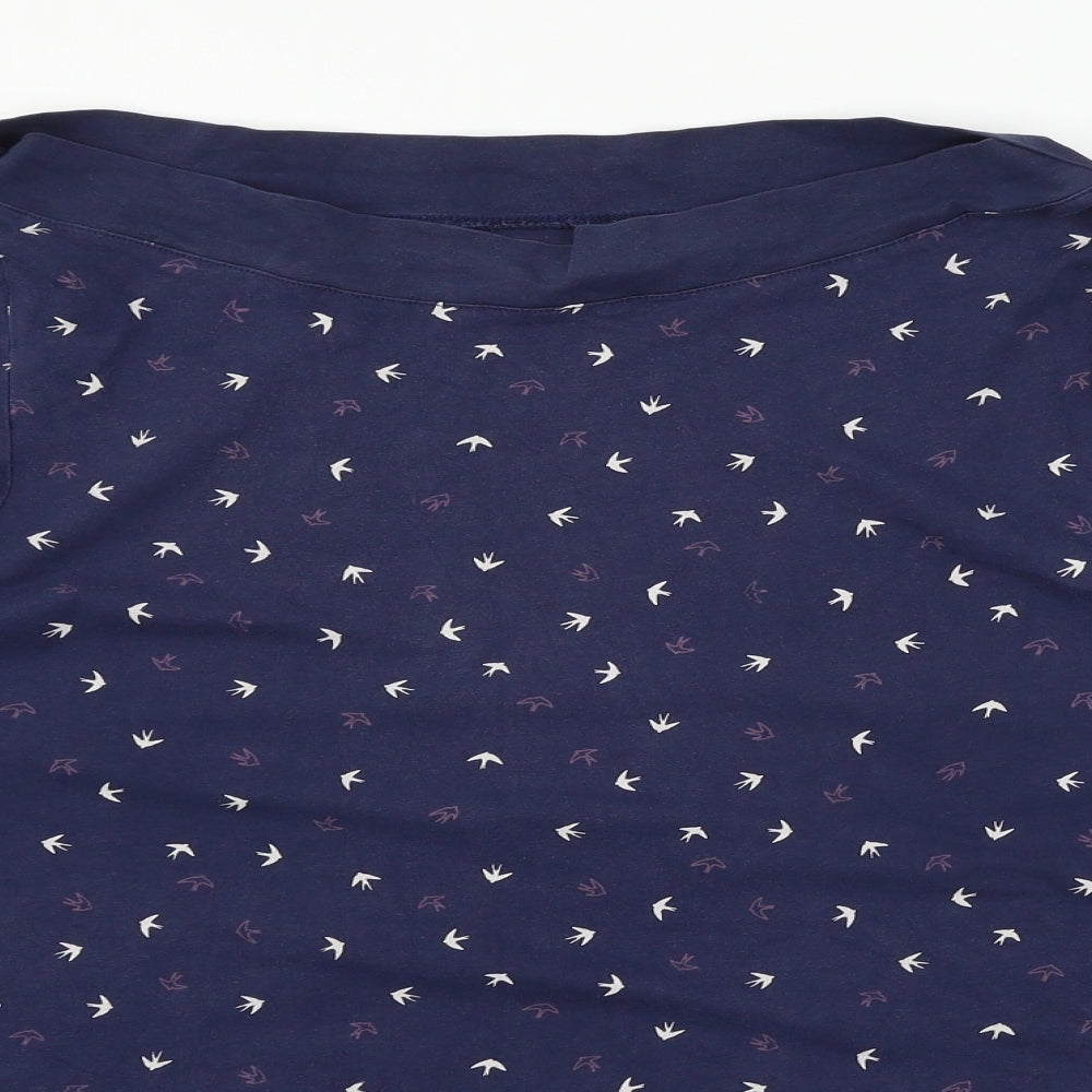 TU Womens Blue  Jersey Basic T-Shirt Size 20  - Bird Print