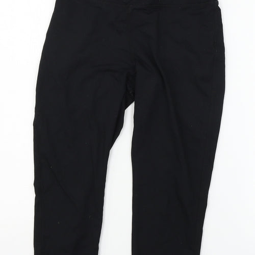 Soul Luxe Womens Black  Jersey Cropped Leggings Size 6 L20 in