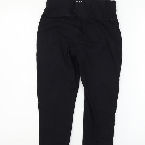 Soul Luxe Womens Black  Jersey Cropped Leggings Size 6 L20 in