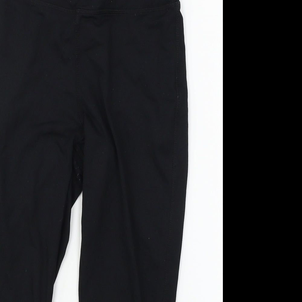 Soul Luxe Womens Black  Jersey Cropped Leggings Size 6 L20 in
