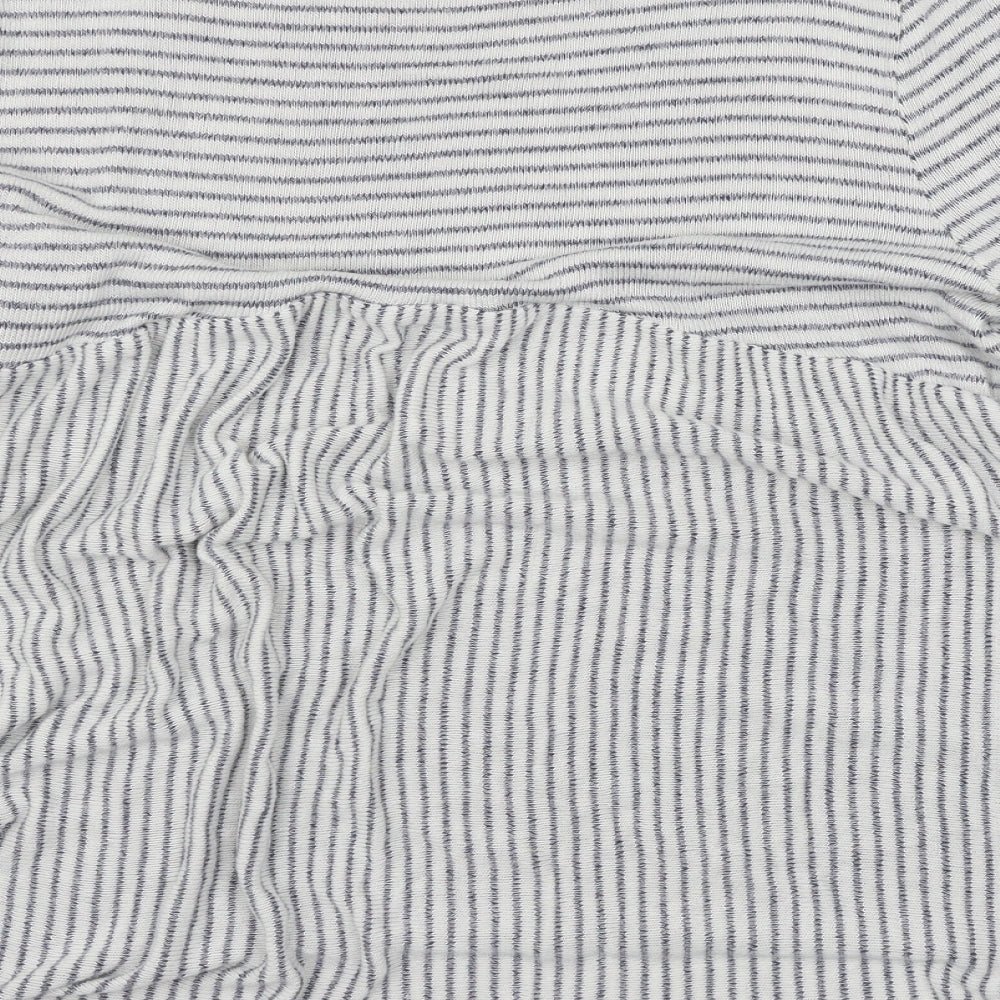 TU Womens White Striped Knit Pullover Jumper Size 20