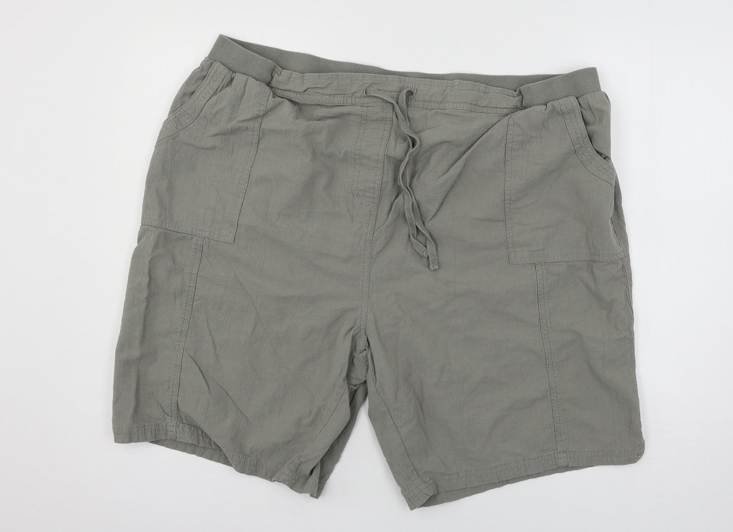 Yours Womens Grey   Chino Shorts Size 22